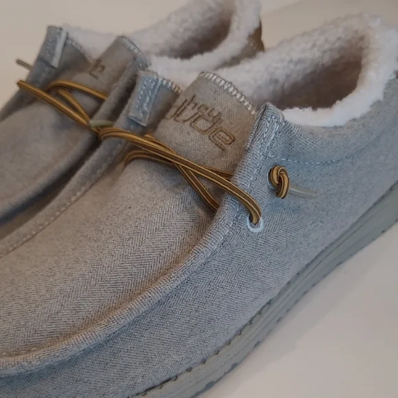 Hey Dude Wally Herringbone Canvas Loafer Chukka-Style Slide/ Slip On - Picture 9 of 17